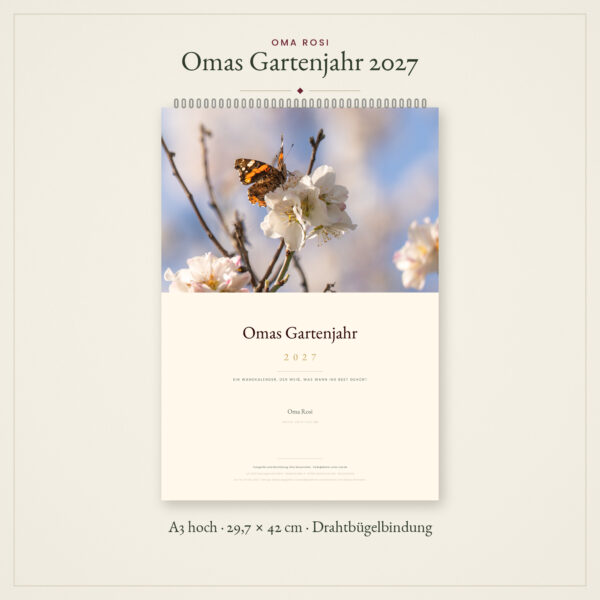 Omas Gartenjahr 2027 – Garten-Wandkalender A3